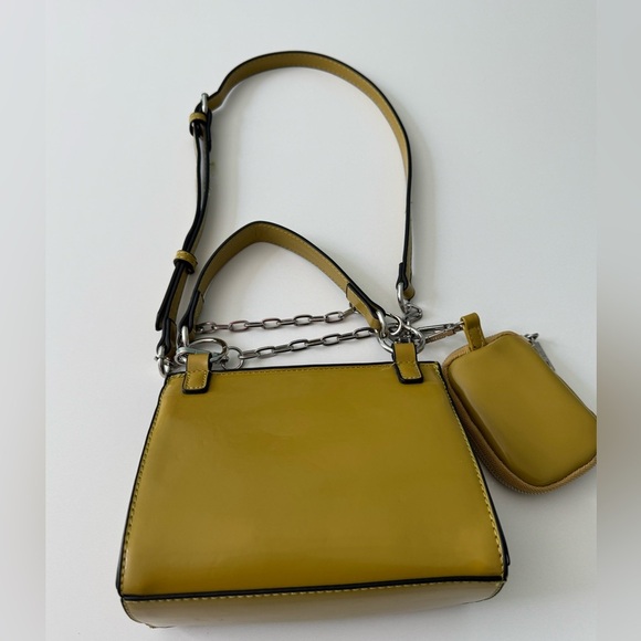Steve Madden Yellow Mini Bag with Top Handle and Detachable Chain Strap - Picture 5 of 16
